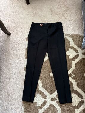 White House Black Market Black Straight-Leg Pants